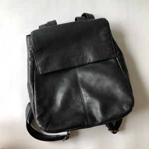 American Leather Co Liberty black leather backpack